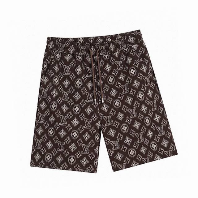 Louis Vuitton Summer New Arrival All-Over Monogram Jacquard Fabric Casual Shorts