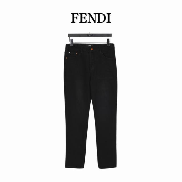 Fendi Fendi Little Monster Eyes Denim Pants Little Monster Big Eyes Embroidered