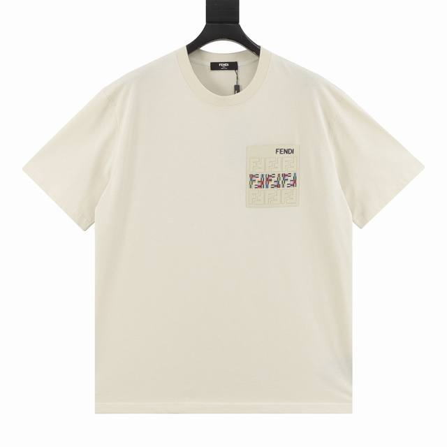 Fendi Fendi 25Ss Pocket Ff Embossed Short-Sleeve Made From Premium 250Gsm Cotton