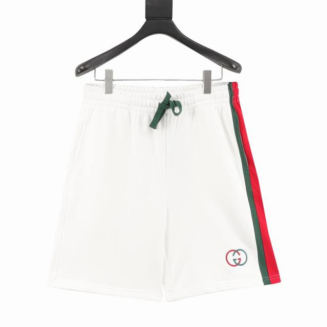 Gucci Gucci Side-Striped Double G Embroidered Letter Shorts New Aesthetic Inspir