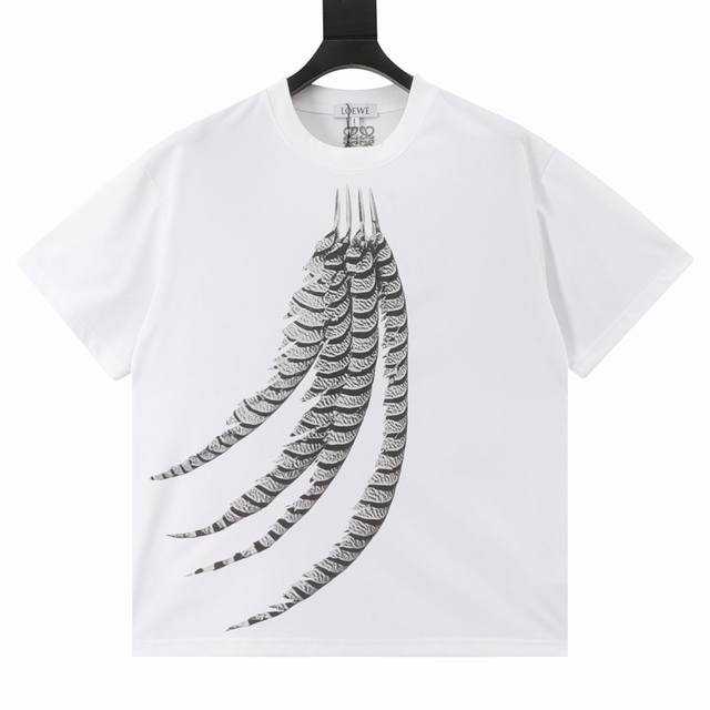 Loewe Feather Star Short-Sleeve Shirt Uses 50-Count Silk-Finished Double-Ply Yar
