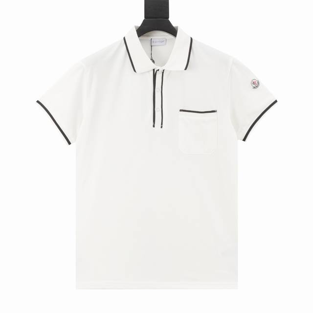 Moncler Moncler 25Ss Arm Logo Polo Short-Sleeve Made From Cotton Mesh Fabric, Cu