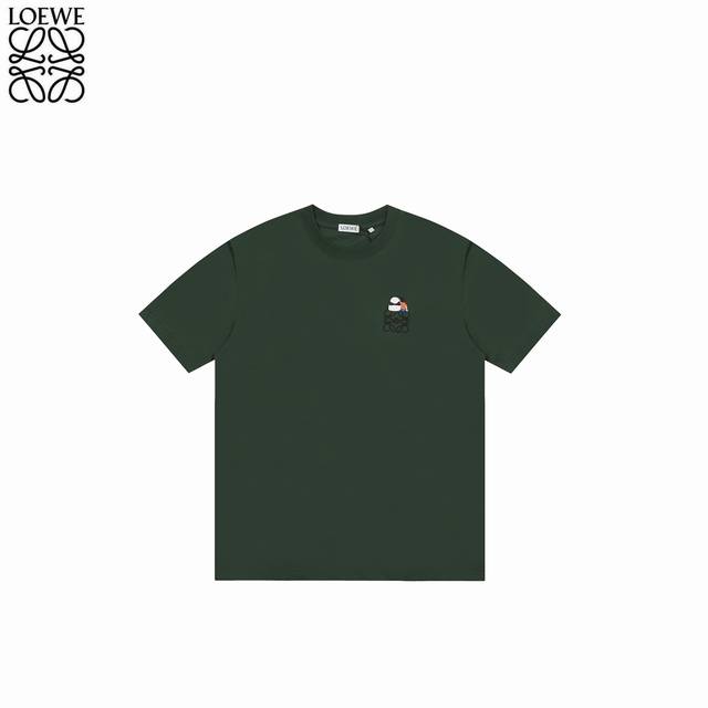 Loewe 25Fw Panda Embroidered Round Neck Short-Sleeve Shirt. No Need For Flashy M
