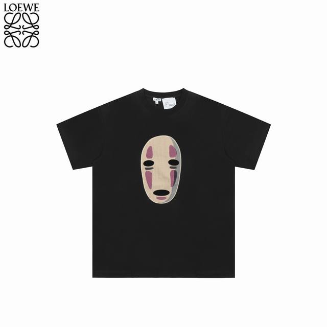Loewe 24Ss Spirited Away Faceless Man Embroidered Short-Sleeve T-Shirt The Fabri