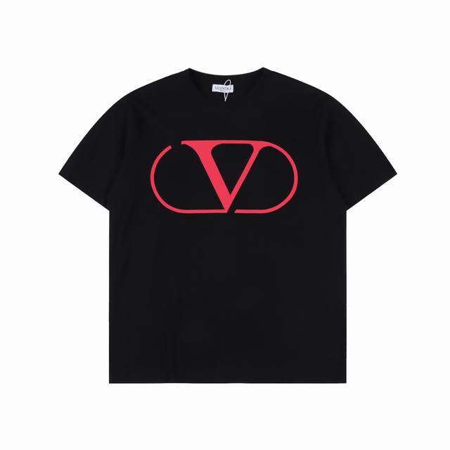 Valentino 2025 Spring/Summer New Short-Sleeve T-Shirt With Embossed Logo On The