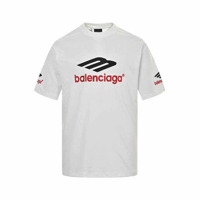 Balenciaga Paris 23Ss 3M Embroidered Letter Washed Short-Sleeve T-Shirt Original