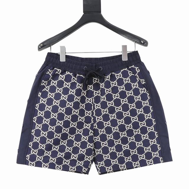 Gucci Gucci Gg All-Over Vintage Embroidered Shorts Interlocking Double G Print,