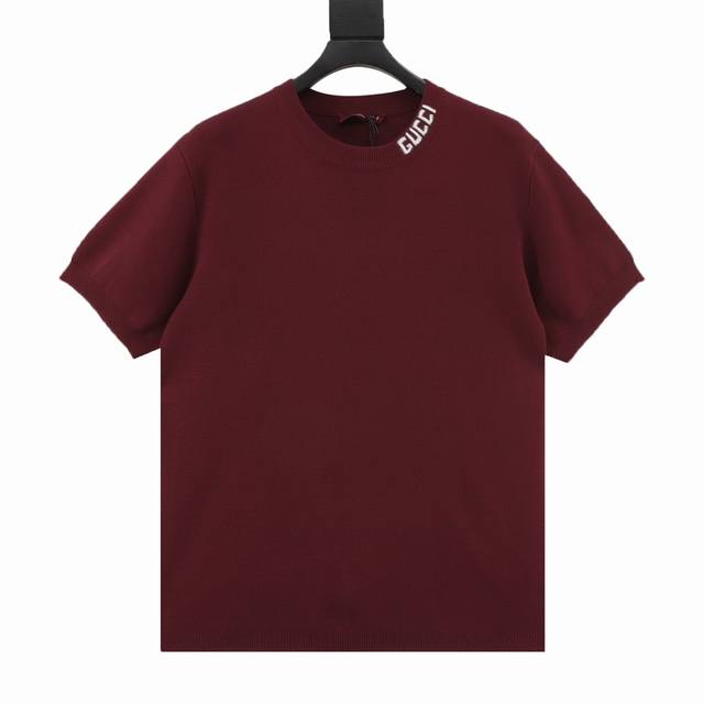 Gucci Gucci Letter-Printed Short-Sleeve Sweater Authentic Purchase, Made From Hi