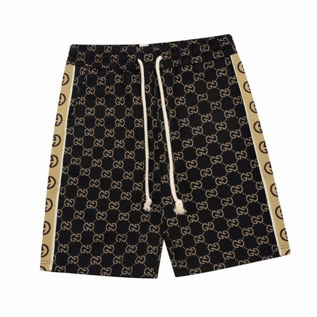 Gucci Summer New Arrival Embroidered Letter Side Striped Casual Shorts Custom-Ma