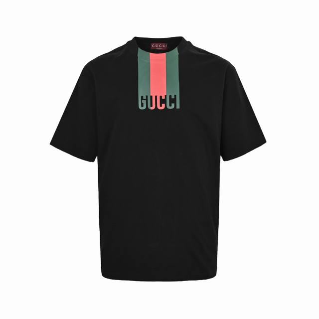 Gucci Gucci 25Ss Red And Green Striped Letter Print Short-Sleeve T-Shirt Gucci G