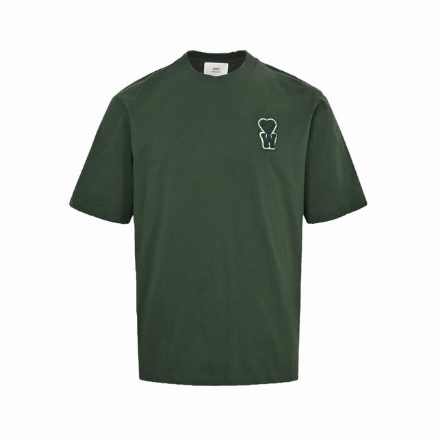 Ami 25Ss Collaboration Edition Heart Embroidered Short-Sleeve This Style Was Alr