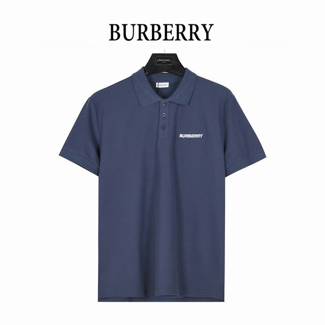 Burberry Back Tb Large Letter Embroidered Short-Sleeve Polo Shirt Made With Cust