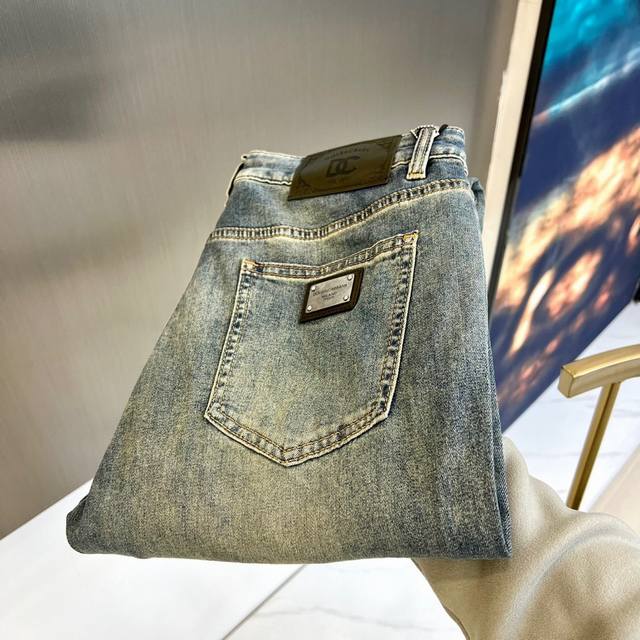 Dg, 2025 Spring/Summer New Arrival Men's Original Denim Soft Fabric Jeans, Hong