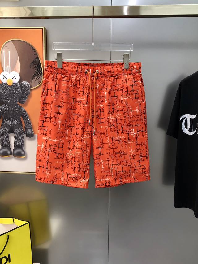 H*Rmes Herm S 2025 Spring/Summer New Arrival Men's Casual Shorts With Mesh Linin