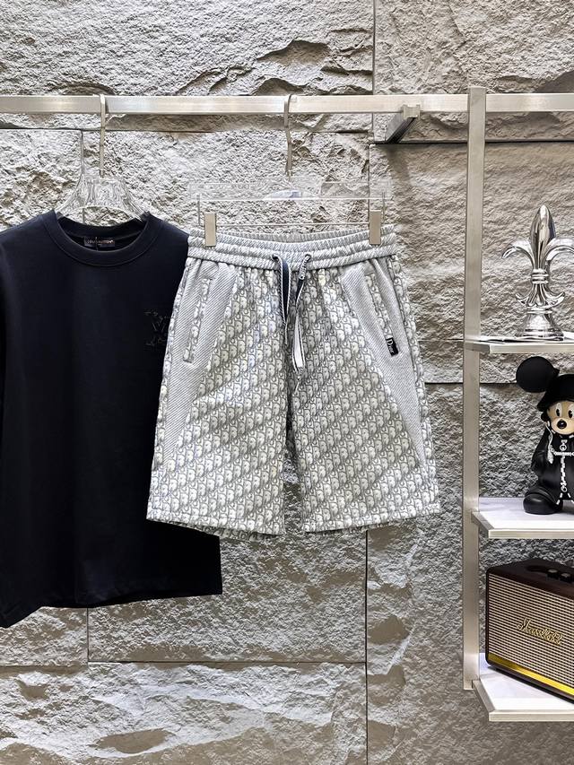Dior, Complete With Three Labels, 2025 Summer New Men's Casual Shorts, Made From