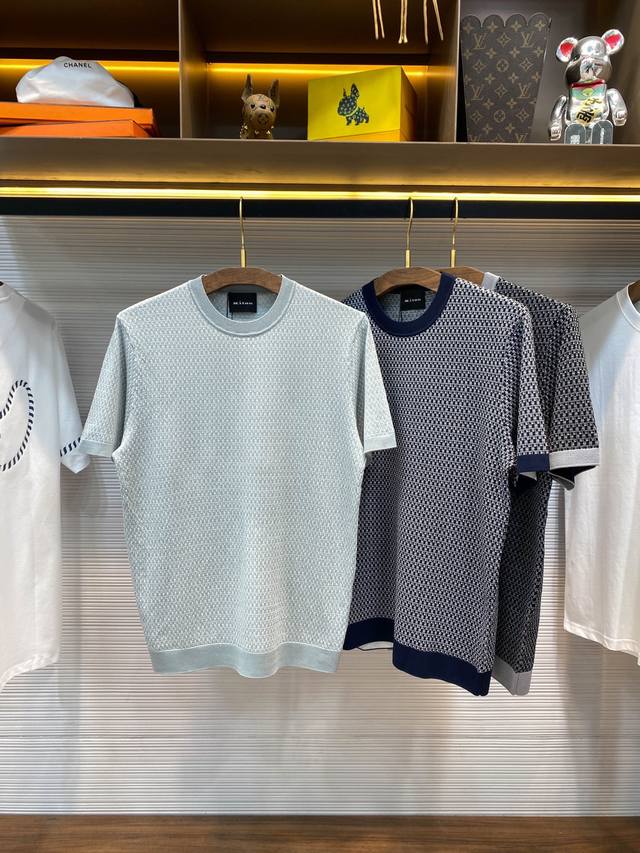 66013 A+131P-Kiton25Ss Early Spring New Arrival Tech Fiber Blended Knit Round Ne