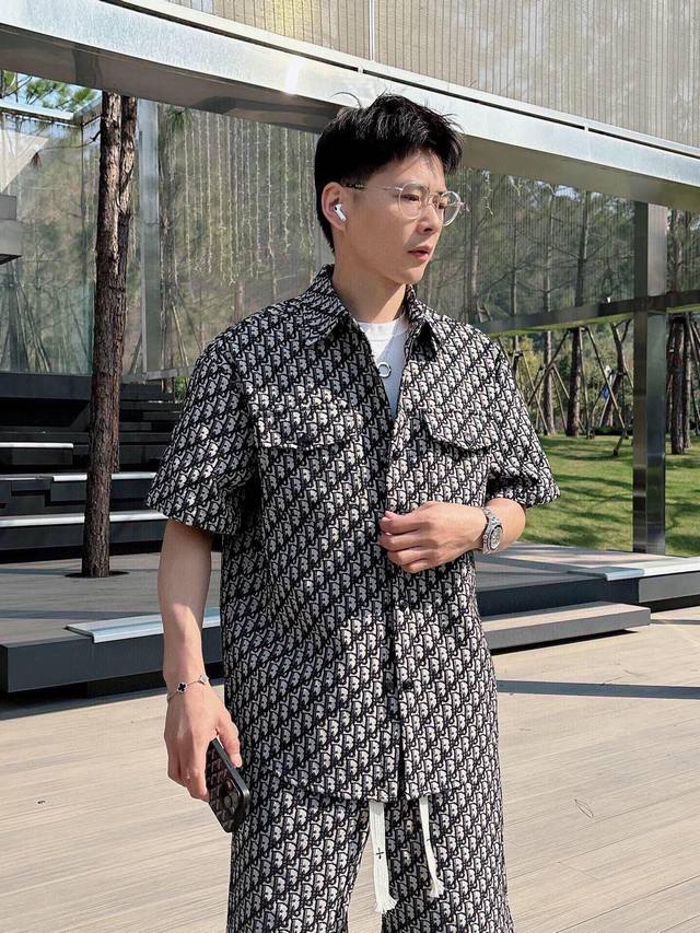 Pants Shirt Dior New Arrival Woven Jacquard Fabric Set. Comfortable To Wear, Exc