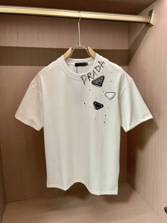 Pra D25Ss Summer New Hand-Painted Short-Sleeve T-Shirt! Available In Stores Now,