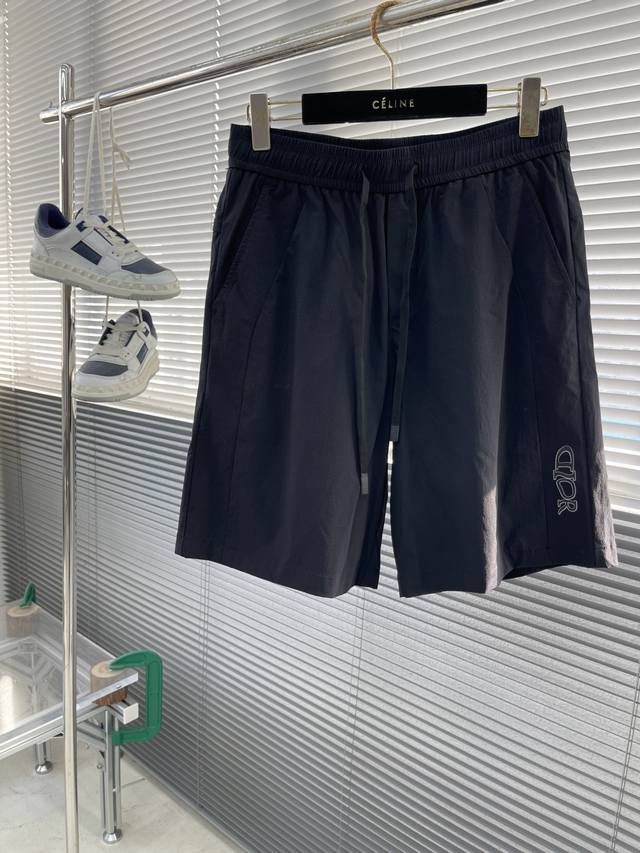 Dio Letter Logo Embossed Windbreaker Quick-Dry Beach Shorts Sizes: M-3Xl