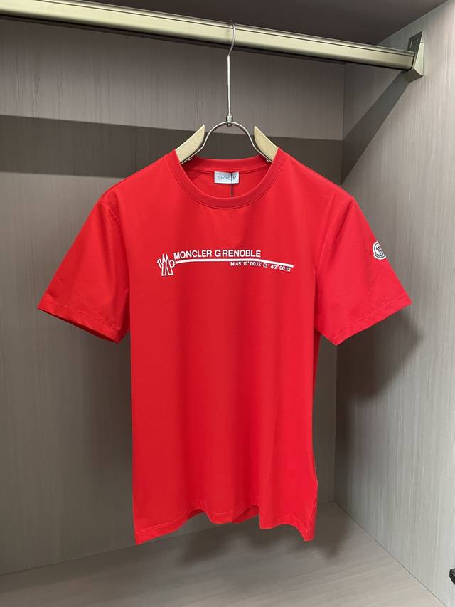 Moncler 2025 Spring/Summer New Arrival Letter Horizontal Stripe Print Short-Slee