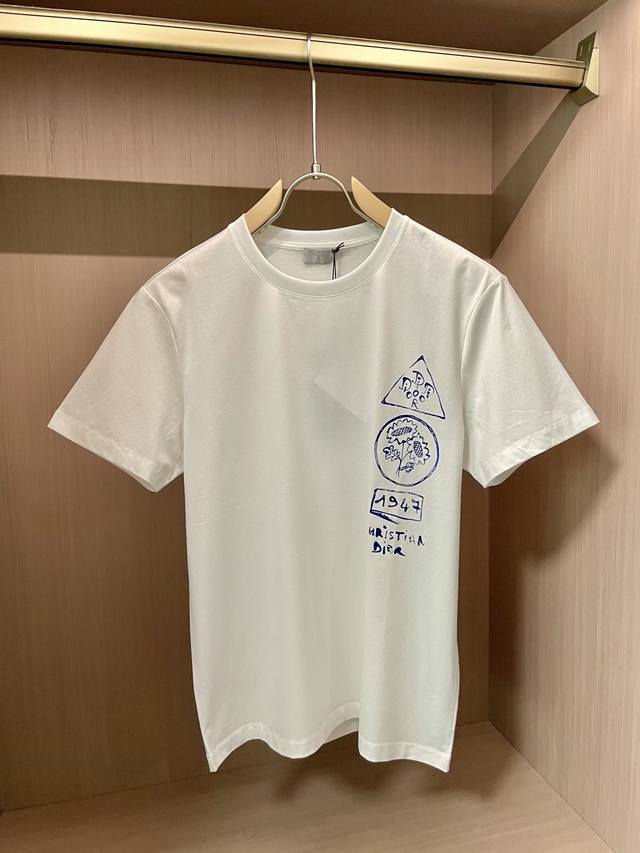 Dior And Hylton Nel Collaboration Short-Sleeve T-Shirt With Front And Back Print