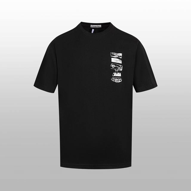 Top-Tier Version, Distinct From Standard Goods Dior New-Style Printed Short-Slee