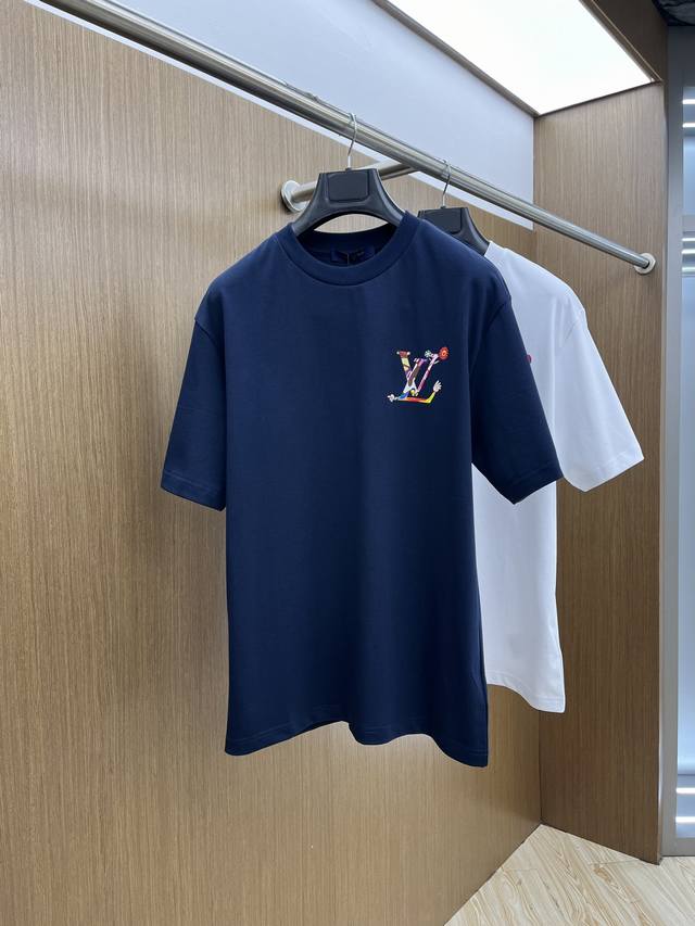 Louis Vuitton Louis Vuitton 2025 New Arrival Short-Sleeve T-Shirt With Round Nec