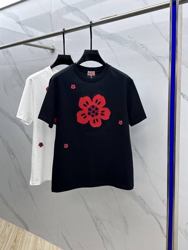 Kenzo* 2025 Fall/Winter New Arrival Round Neck Base Layer T-Shirt, 3D Logo, 100%
