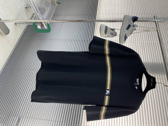 Bbr 25Ss Early Spring New Arrival Plain-Weave Cotton T-Shirt, Adorned With An Eq