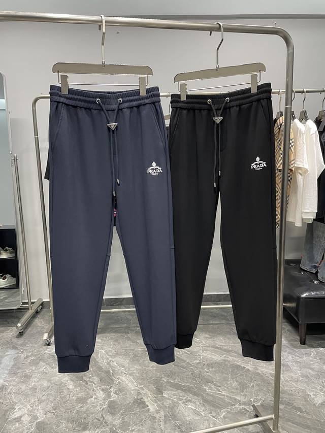 Pra25Ss Early Spring New Arrival Cotton Drawstring Cuffed Sweatpants For Men Wit