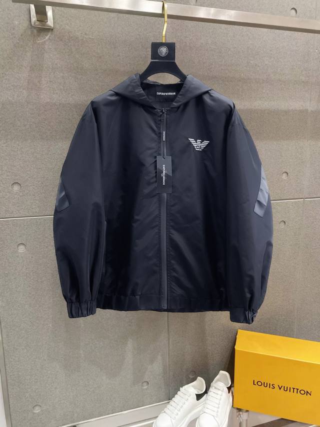 Armani Official Website Same Style! 2025 Spring New Men's Jacket, Authentic Sing