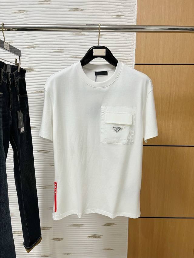Prada Spring/Summer New Arrival Exclusive Store Latest Short-Sleeve Round-Neck T