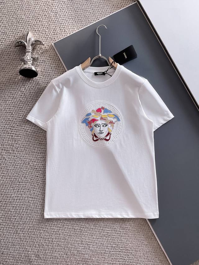Versace 2025 Spring/Summer New Arrival Unisex Short-Sleeve T-Shirt! Custom-Made