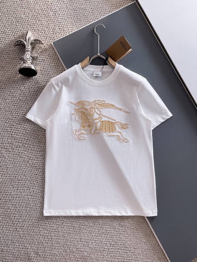 Burberry 2025 Spring/Summer New Arrival Unisex Short-Sleeve T-Shirt! Custom-Made