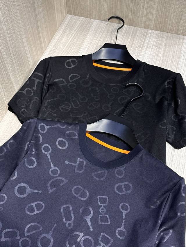 Model H132#, Aima Jia 2025 Spring/Summer New Silk-Like Cotton V-Neck Men's Round