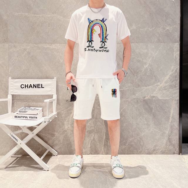 Direct Brand: Chanel 2025 New Men's Short-Sleeve Shorts Set! Available On The Of
