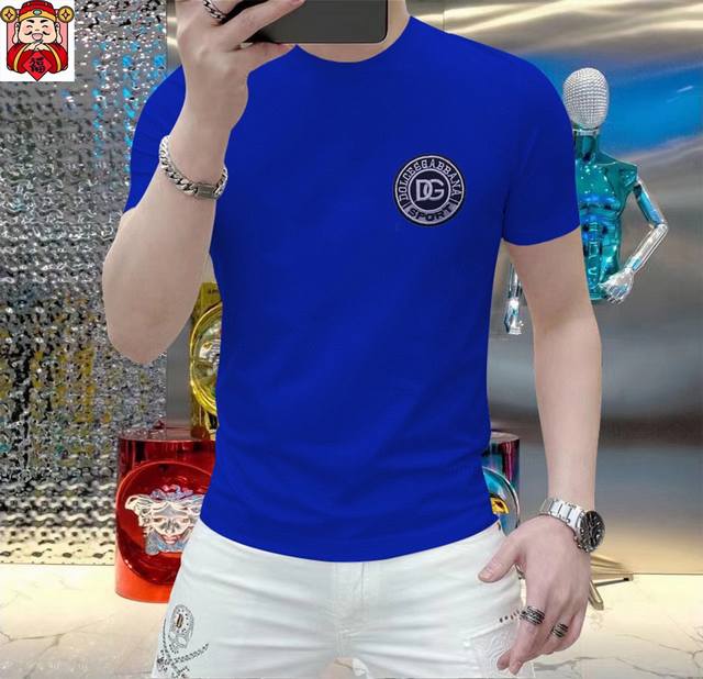 Straight Brand D&G Donatella Versace Plus-Size Men's Casual Short-Sleeve T-Shirt