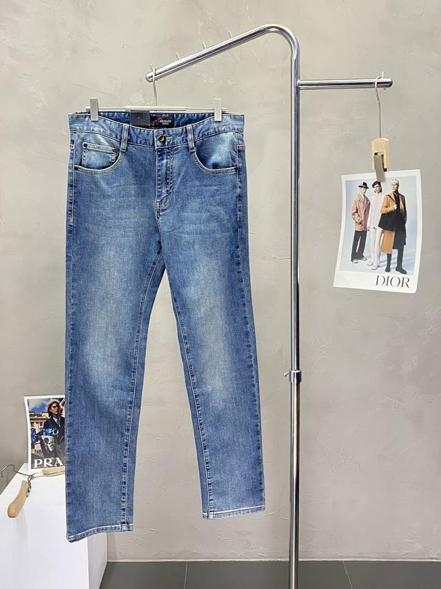 Armani Exclusive New Premium Denim Pants! Custom-Made Fabric For High Breathabil
