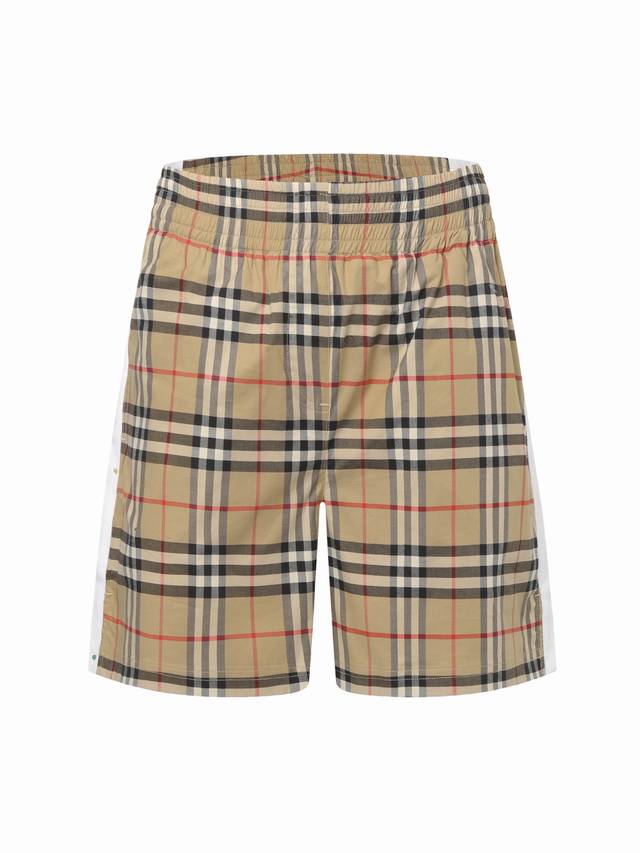 Burberry Bbr 22Ss Vintage Checkered Patchwork Belted Shorts Made With Vintage-In