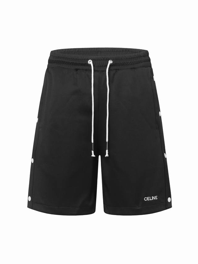 Celine Double-Button Design, Minimalist Logo Embroidered Five-Inch Shorts High-Q