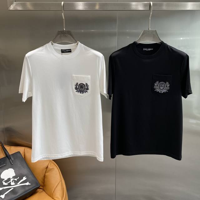 Dg Home Dolce&Gabbana Elegant T-Shirt Black And White Color Scheme With Italian