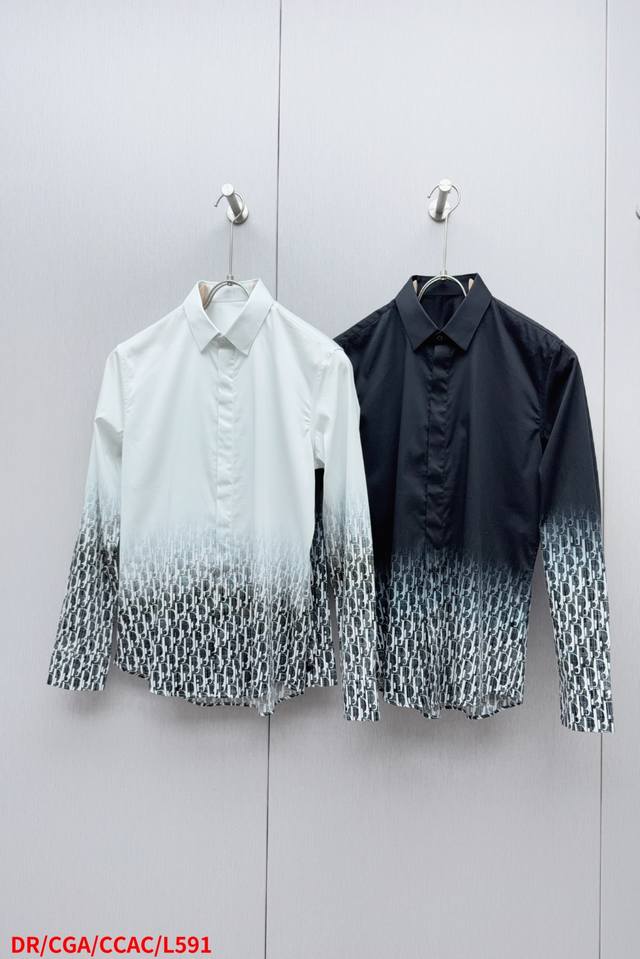 L591 Drdior's Latest Top-Of-The-Line Long-Sleeve Shirt, Crafted With Premium Mat