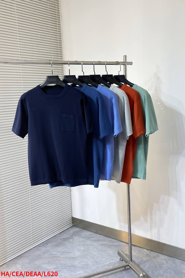 L620 Ha Herm S Exclusive New Arrival Original Order Men's Casual Knit Short-Slee