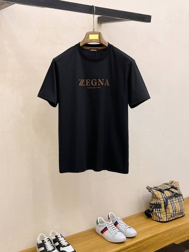 Zegna 2025 New Arrival Authentic Men's Casual Short-Sleeve T-Shirt! High-End Cus