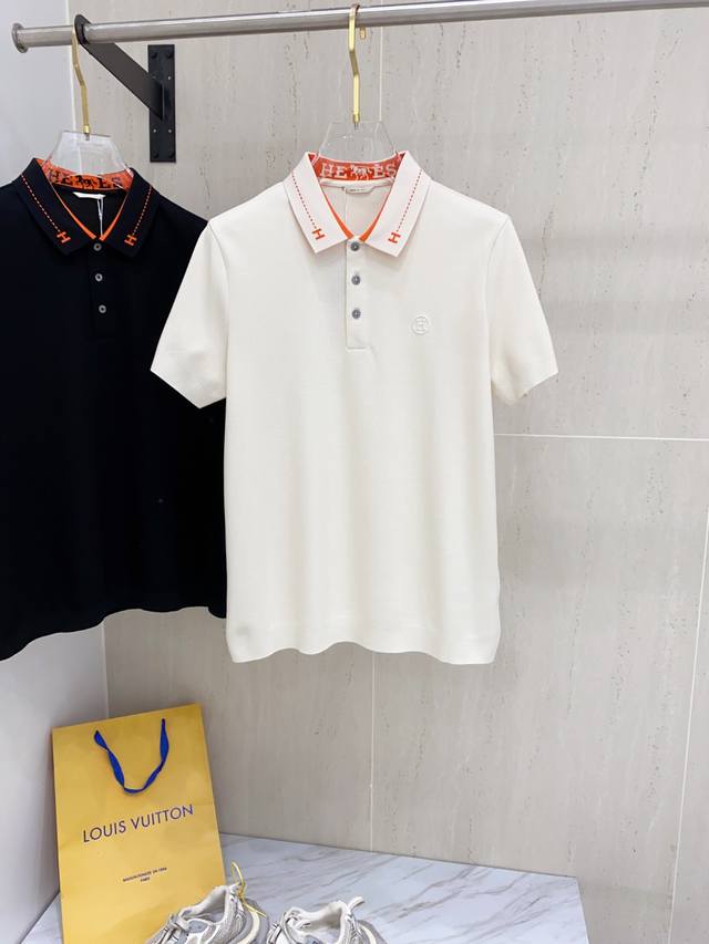 Herm S 2025 Early Spring Exclusive New Arrival Men's Casual Polo Short-Sleeve Sh