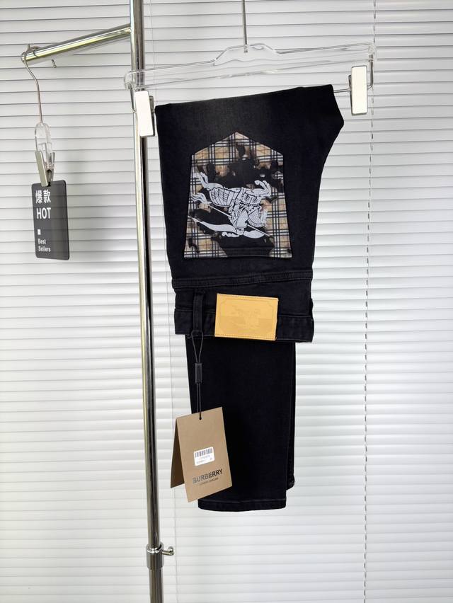 Burberry 2025 Fw Spring/Summer New Men's Casual Denim Pants, Top-Quality! Channe