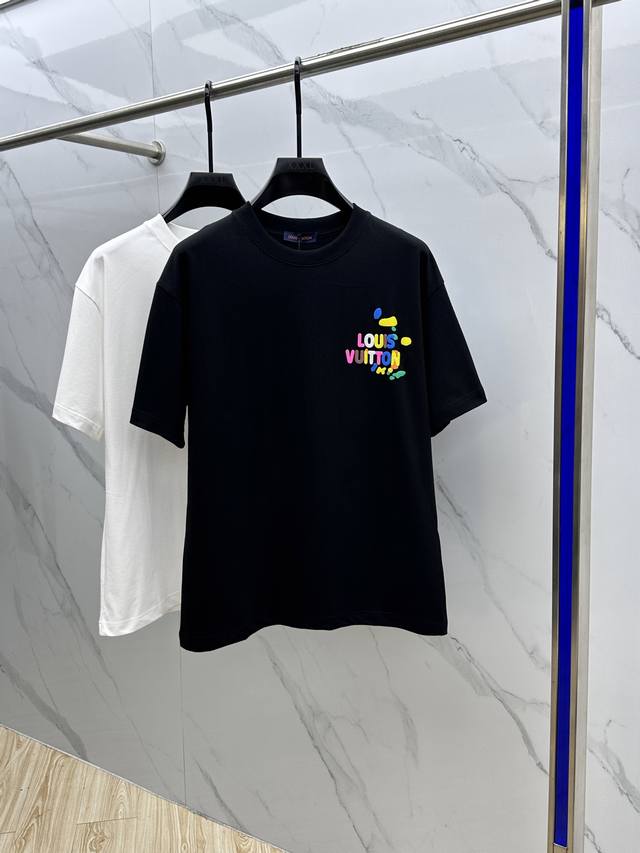 Louis Vuitton 2025 Fall/Winter New Arrival Round Neck Outerwear T-Shirt, 3D Logo