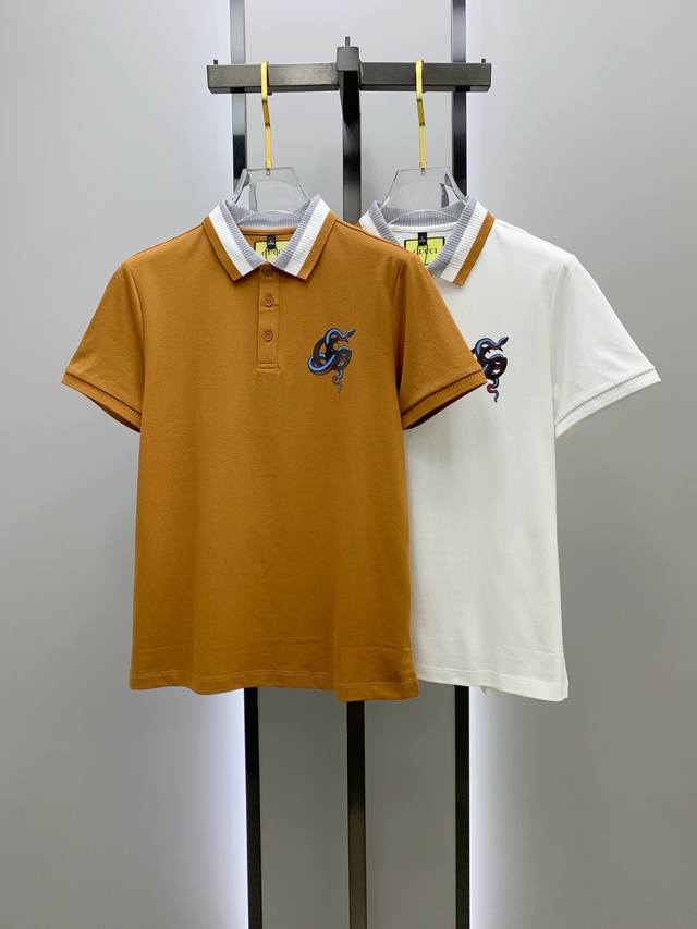 Gucci 25Ss New Spring/Summer Short-Sleeve Collar T-Shirt Polo, Highest Version C