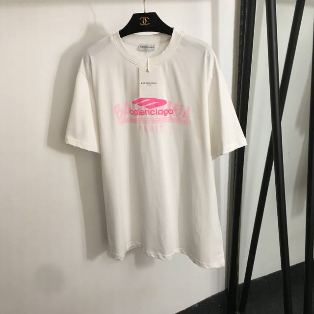 Style Number 20252035 Balenciaga*New Arrival Logo Print Casual Short-Sleeve T-Sh
