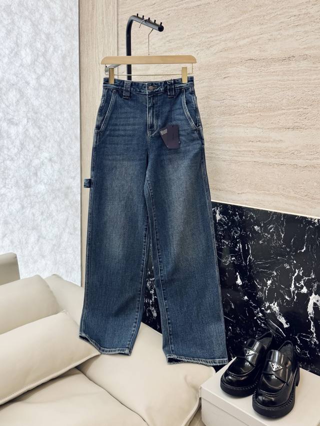 Cx057#New Arrival Jeans Pr Triangle Label Denim Cotton Slim-Fit Jeans 26-30 Size